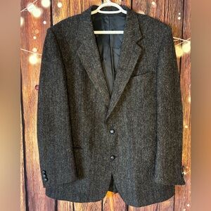 Stunning Vintage Cricketeer 100% Pure Virgin Wool Charcoal Blazer for Men